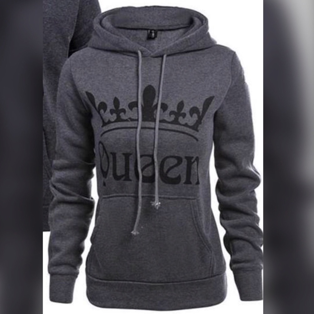 Queen Hoodie | M | Drk Gray